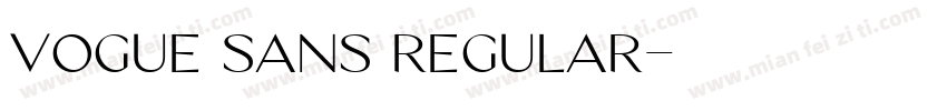 Vogue Sans Regular字体转换